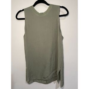 VINCE Womens M Sleeveless Triacetate Tank Camisole Sage Work Casual Evening $245